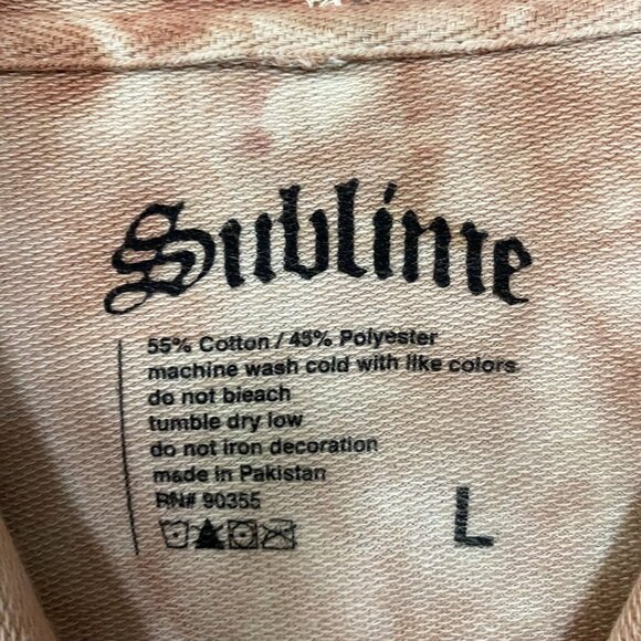 Sublime Sun 1995 Summer Tour Tie Dye Ska Rock Band Hoodie size Large - Picture 5 of 5